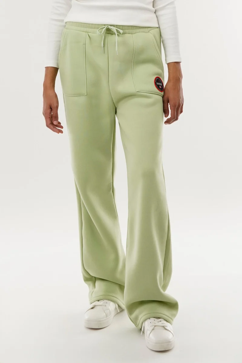 Wide Leg Sweatpants - Green