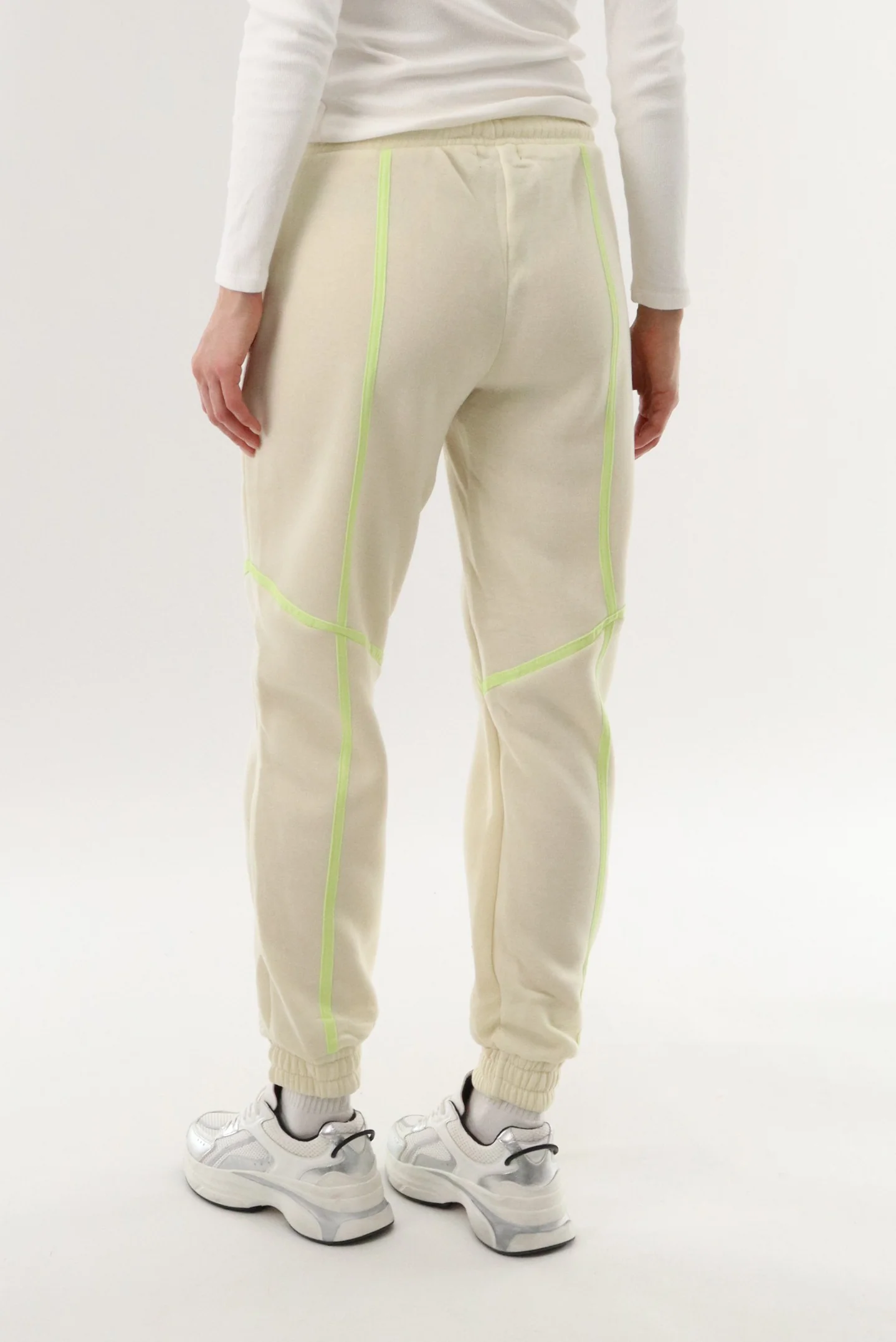 Fleece Joggers - Cream - Image 3
