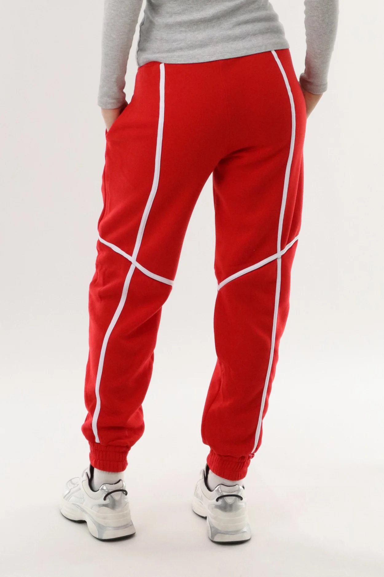 Fleece Joggers - Red - Image 3