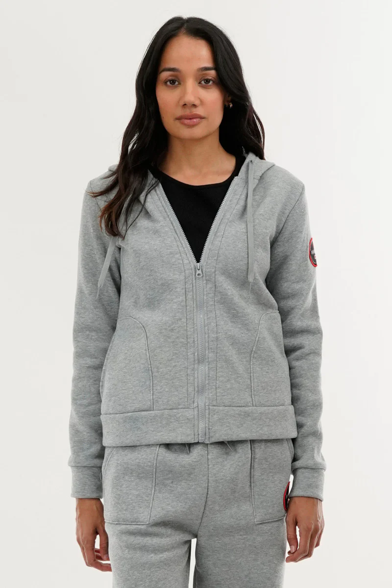 Classic Zip Up Hoodie - Grey