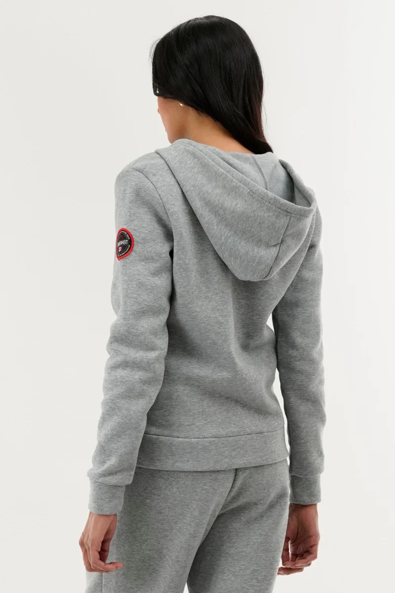 Classic Zip Up Hoodie - Grey - Image 3