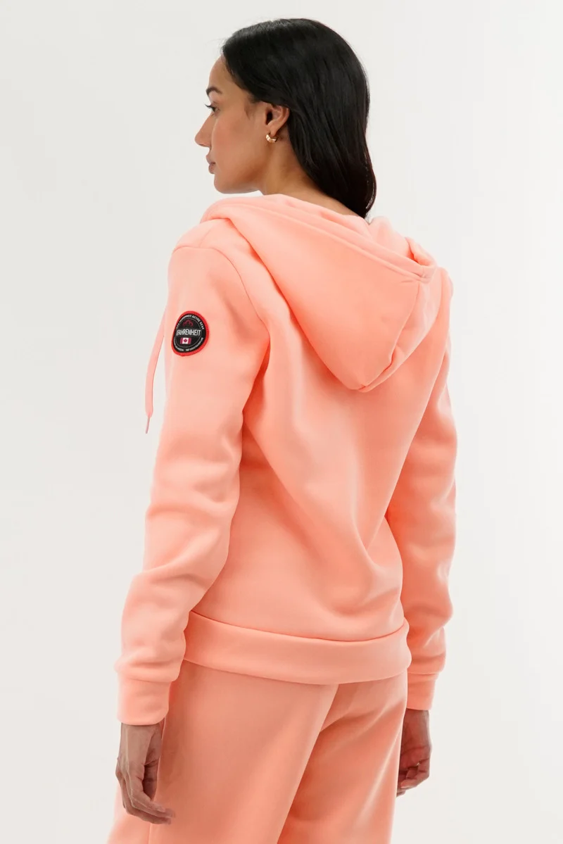 Classic Zip Up Hoodie - Pink - Image 3