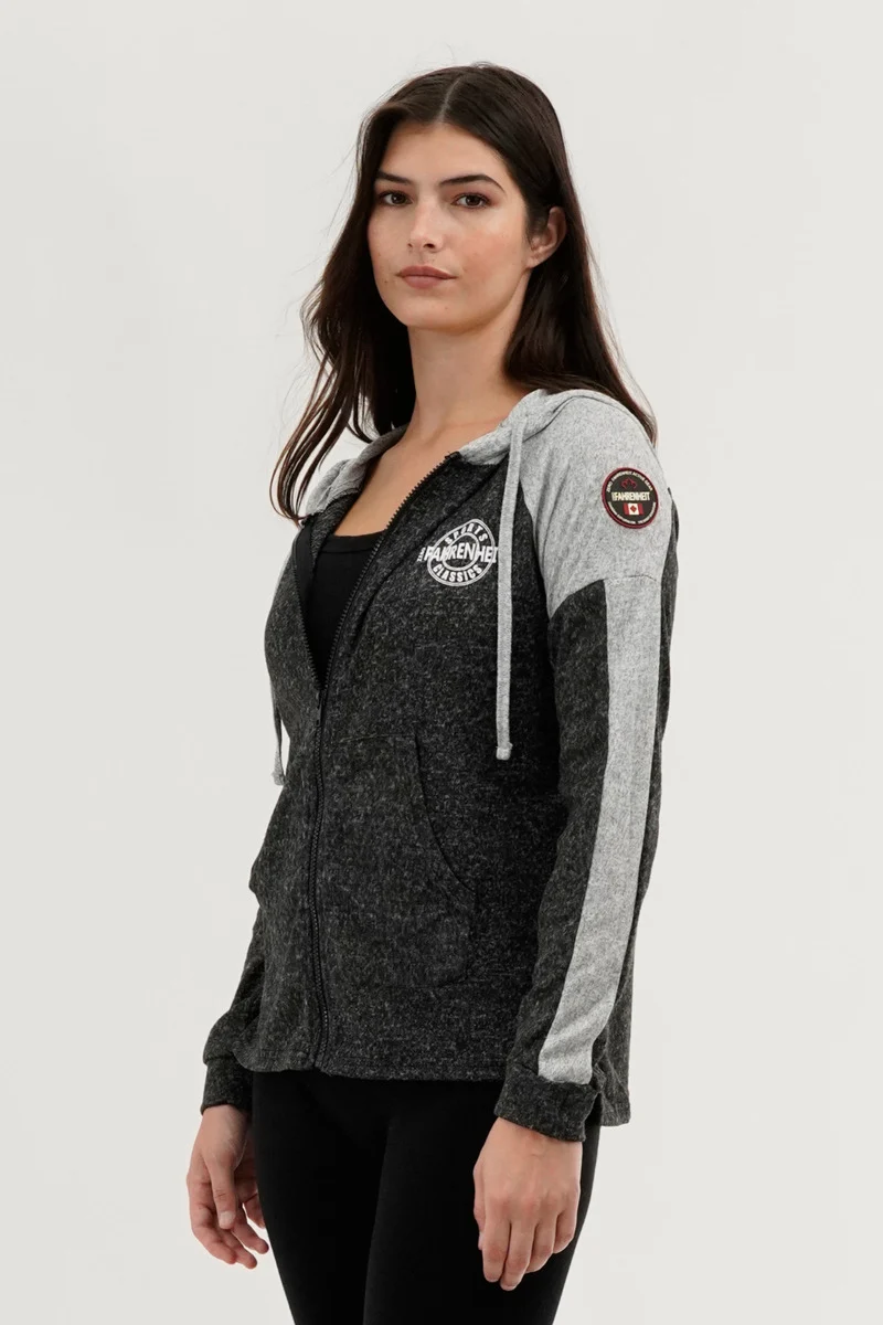 Lightweight Zip Up Hoodie - Black - Image 2
