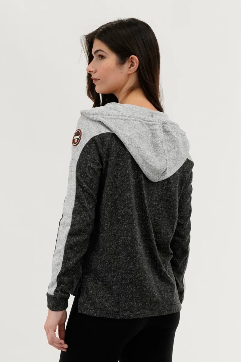 Lightweight Zip Up Hoodie - Black - Image 3