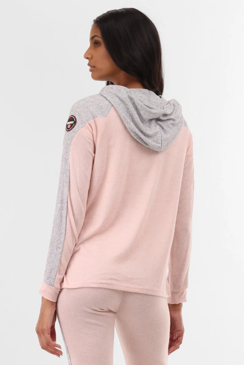 Lightweight Zip Up Hoodie - Pink - Image 3