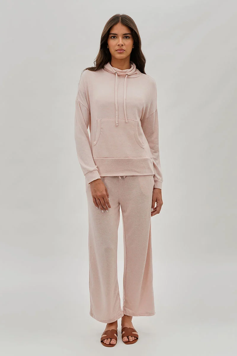 Cowl Neck Sweatshirt - Blush - Image 5