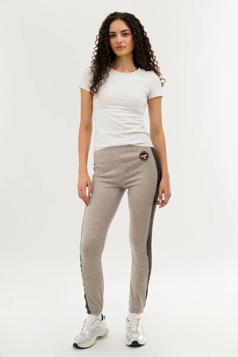 Side Stripe Joggers - Cream - Image 5