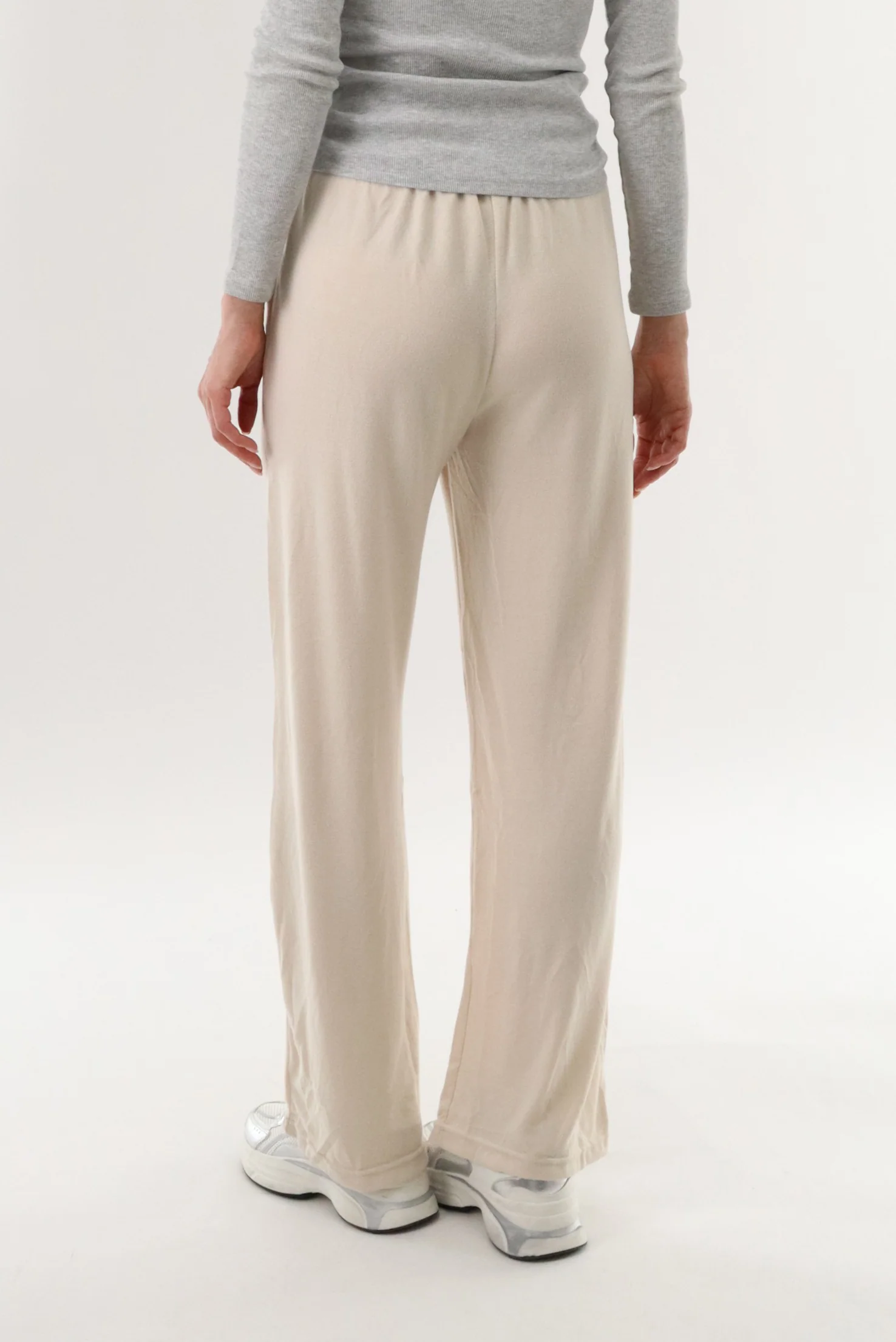Wide Leg Sweatpants - Cream - Image 3