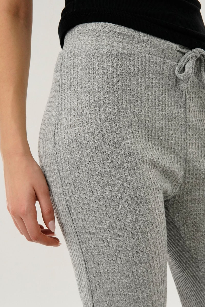 Waffle Knit Joggers - Grey - Image 4