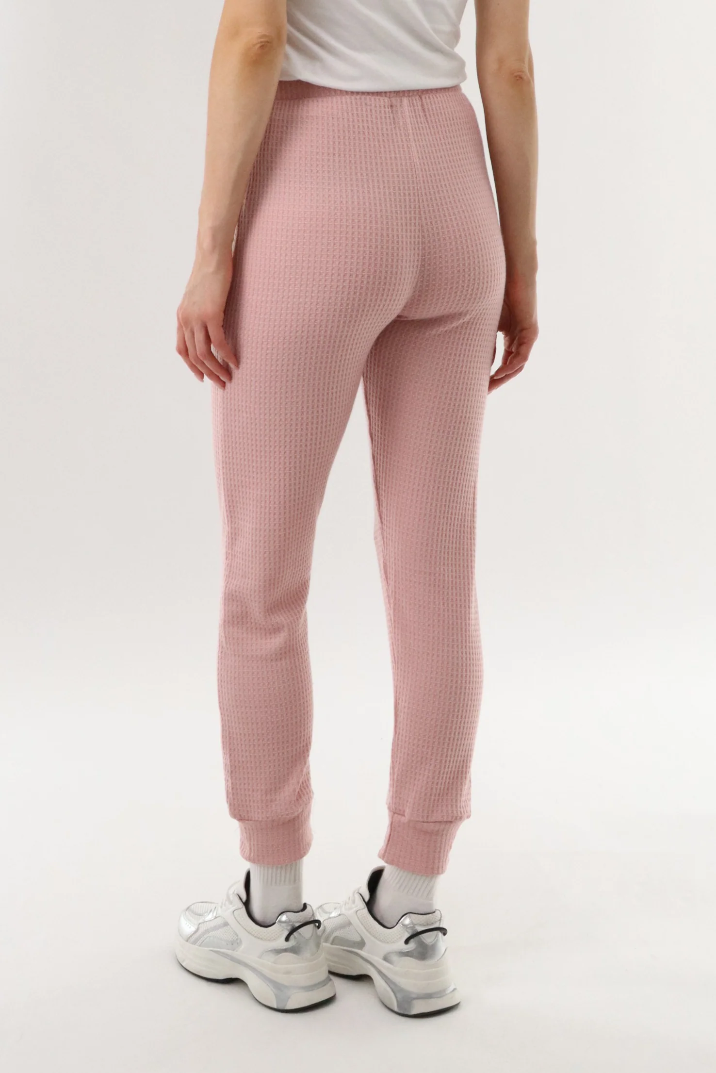 Waffle Knit Joggers - Blush - Image 3
