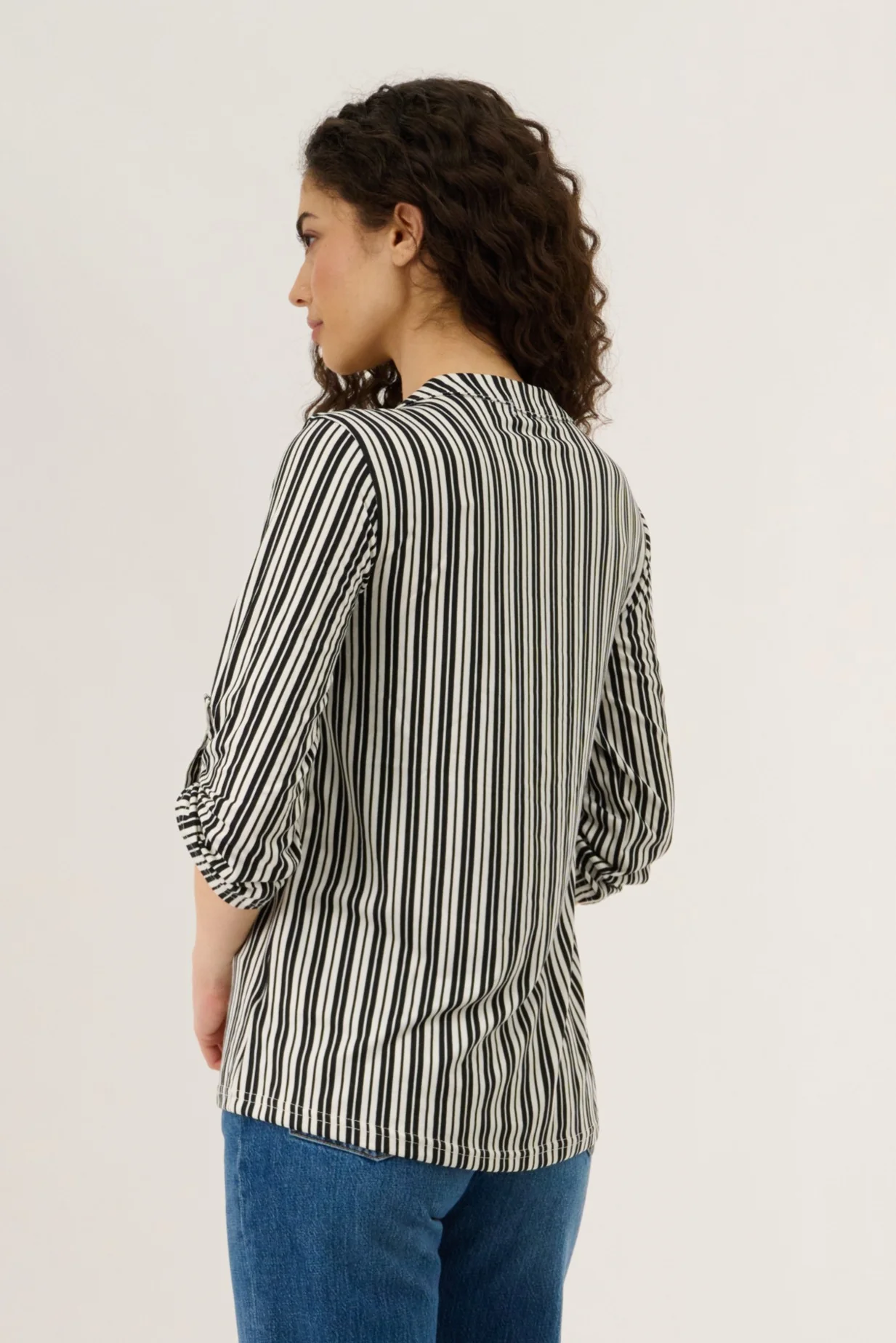 Tie-Up Blouse - Black - Image 3