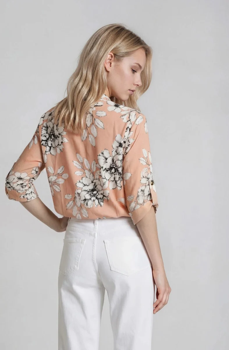 Printed Tie-Up Blouse - Multi - Image 2