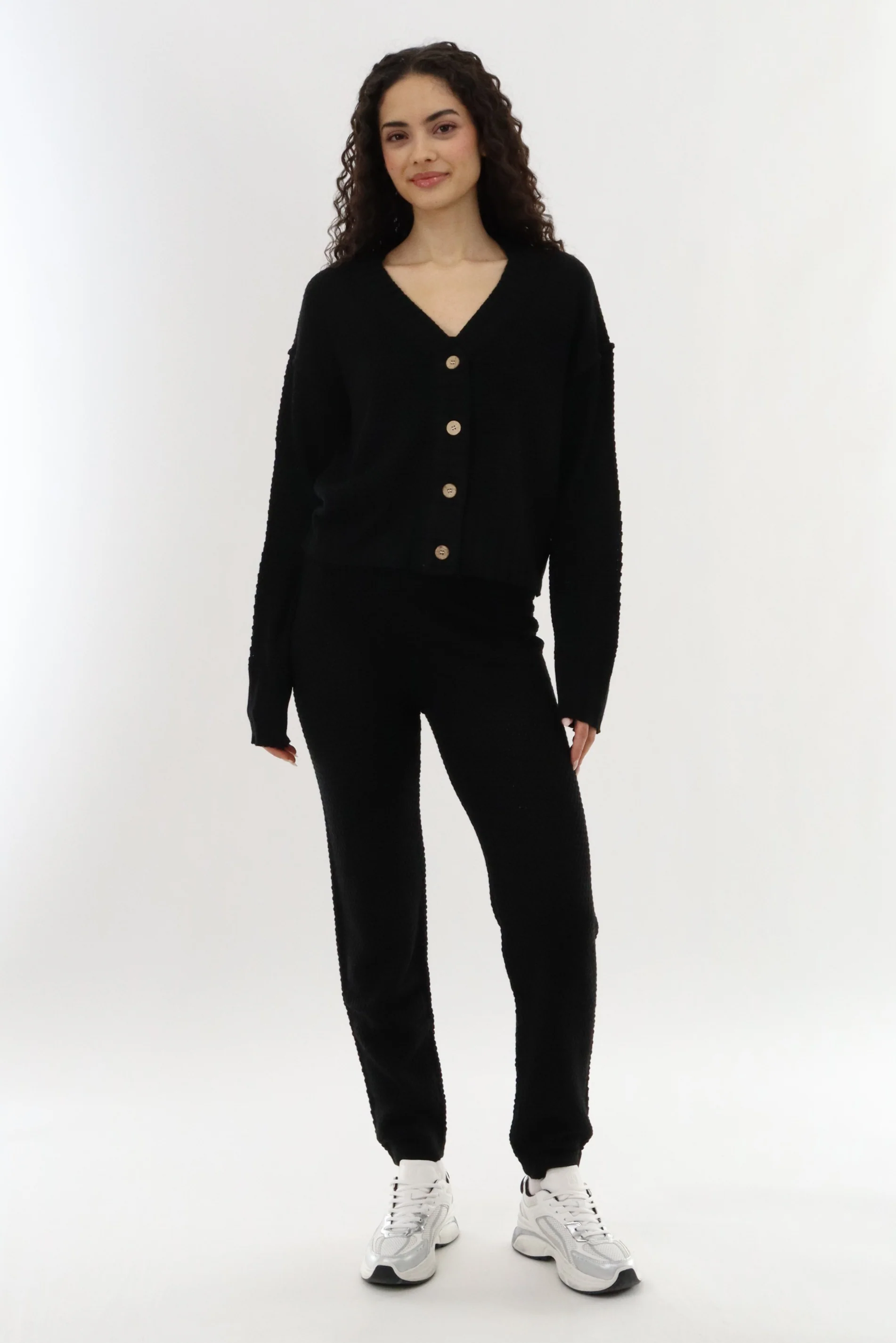 Knit Joggers - Black - Image 5