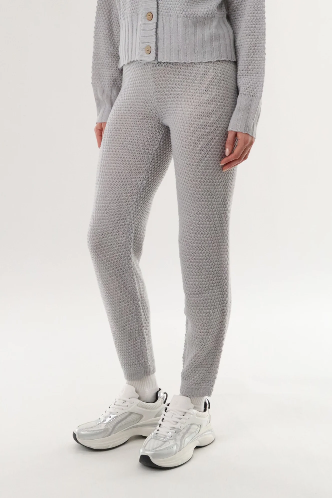 Knit Joggers - Grey - Image 2