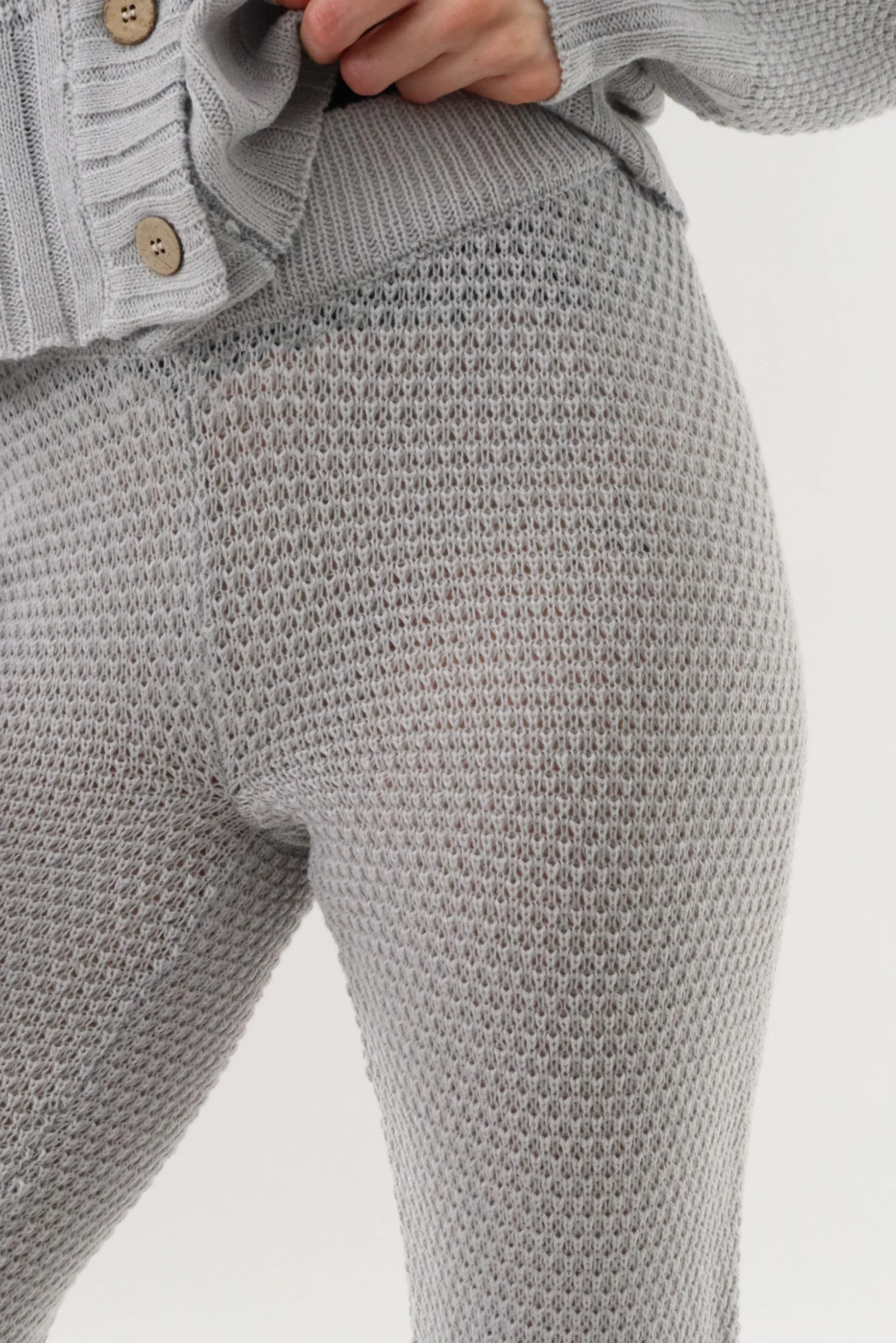 Knit Joggers - Grey - Image 4