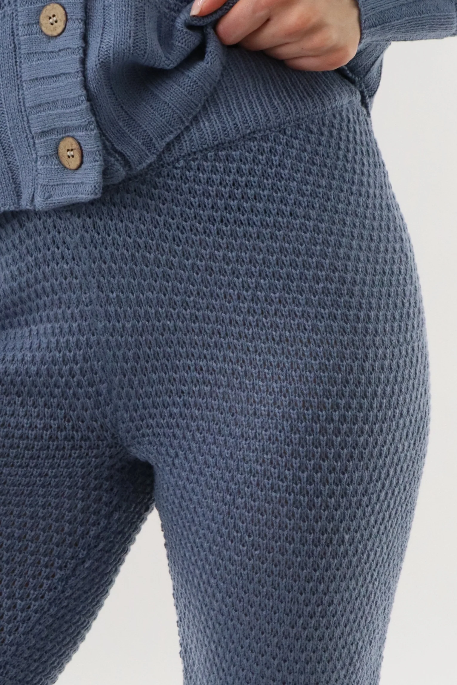 Knit Joggers - Blue - Image 4