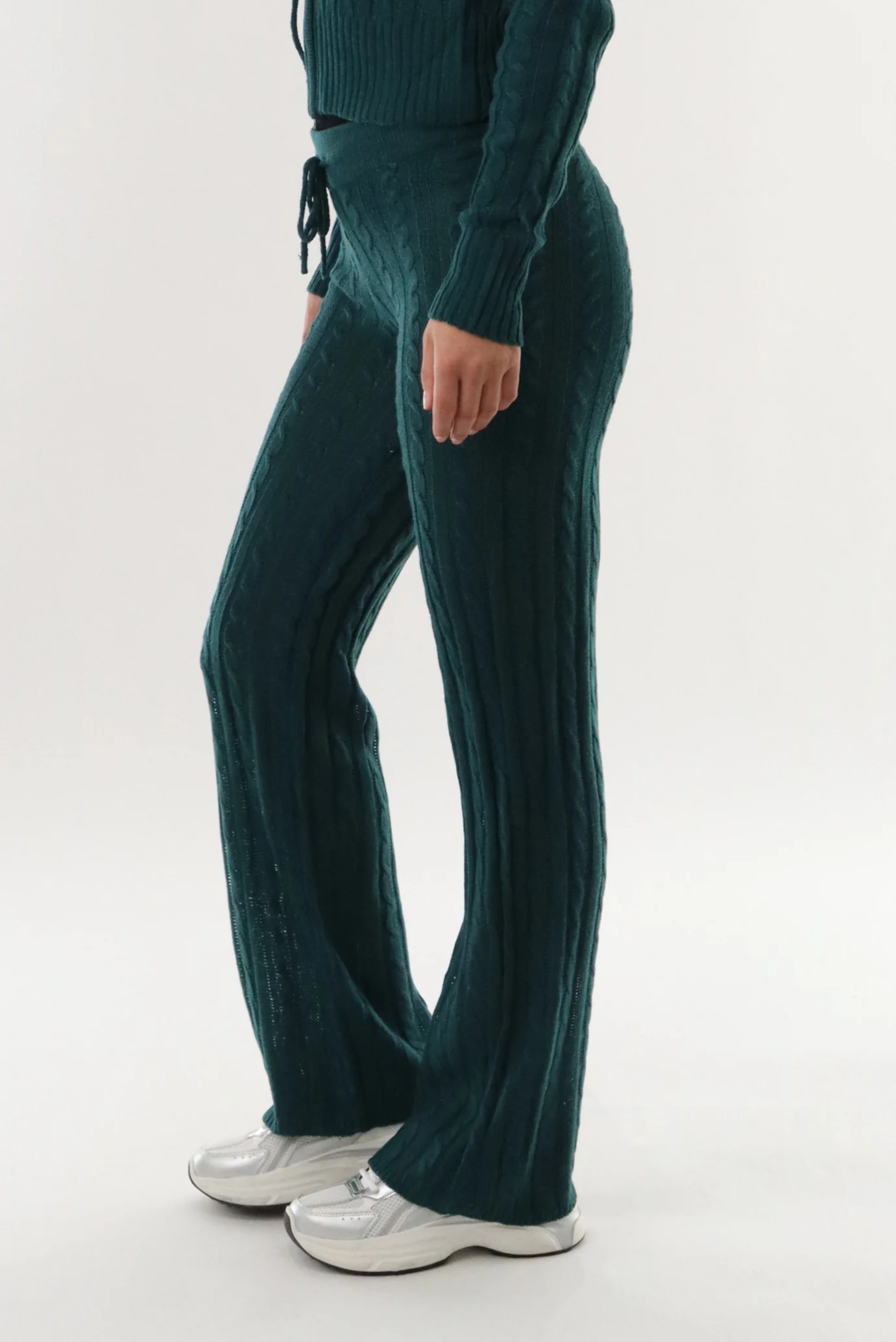 Cable Knit Pants - Green - Image 2