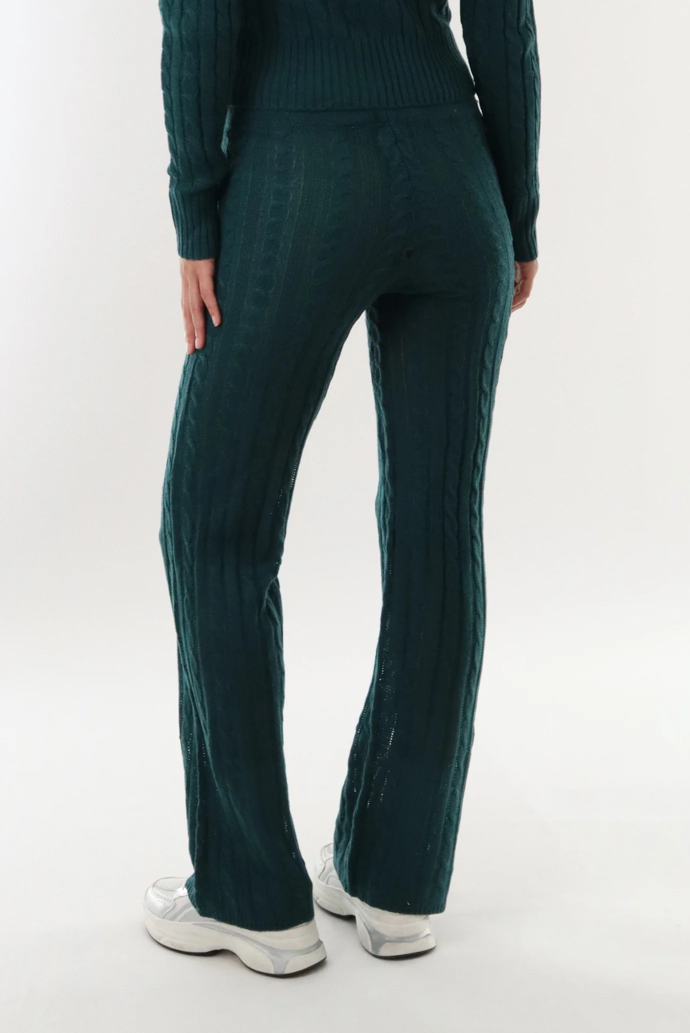 Cable Knit Pants - Green - Image 3