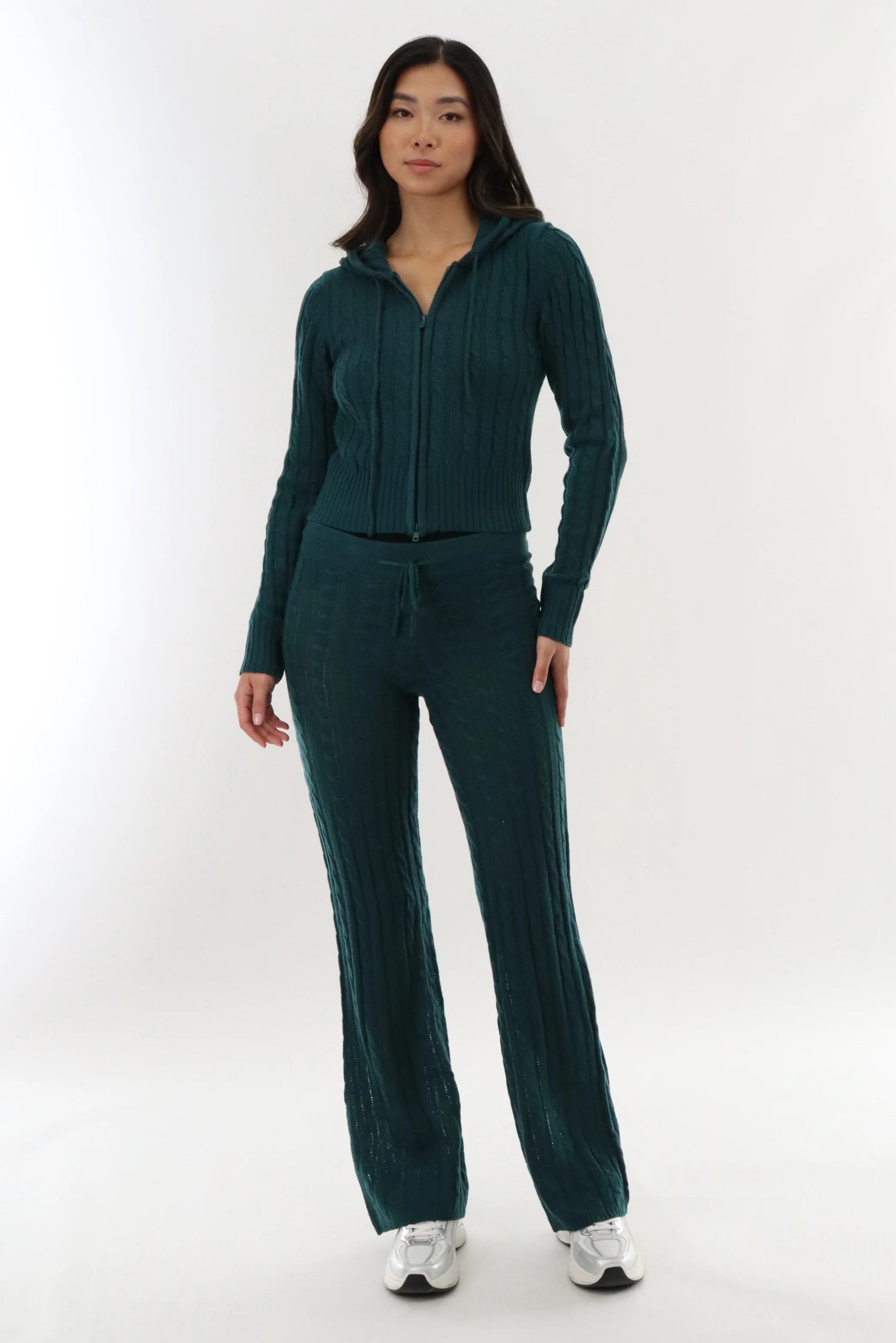 Cable Knit Pants - Green - Image 5