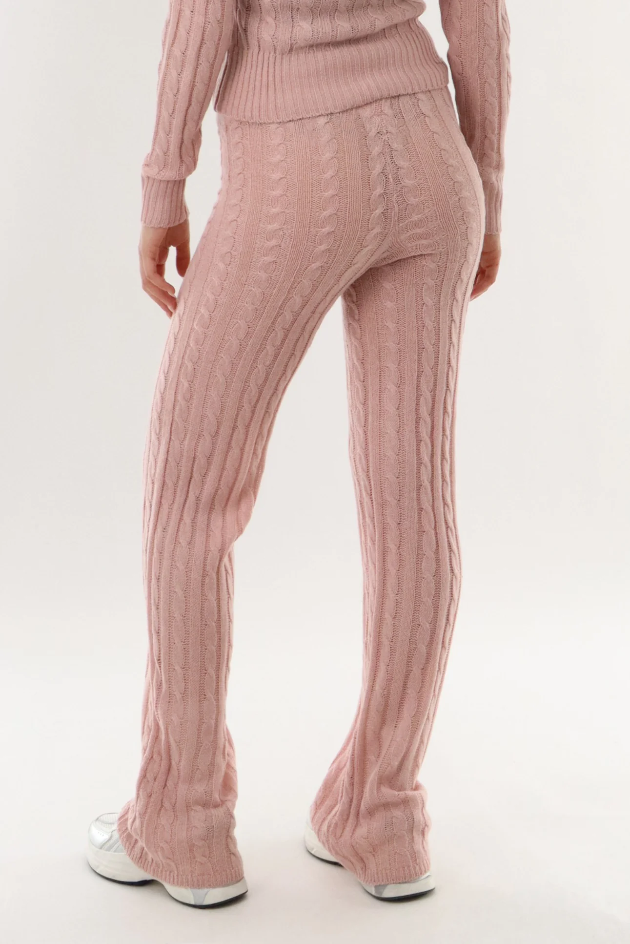Cable Knit Pants - Blush - Image 3