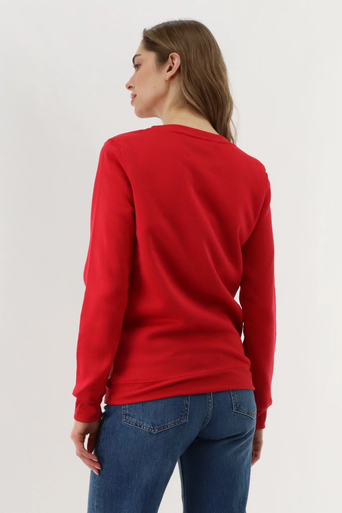 Reindeer Christmas Sweater - Red - Image 3