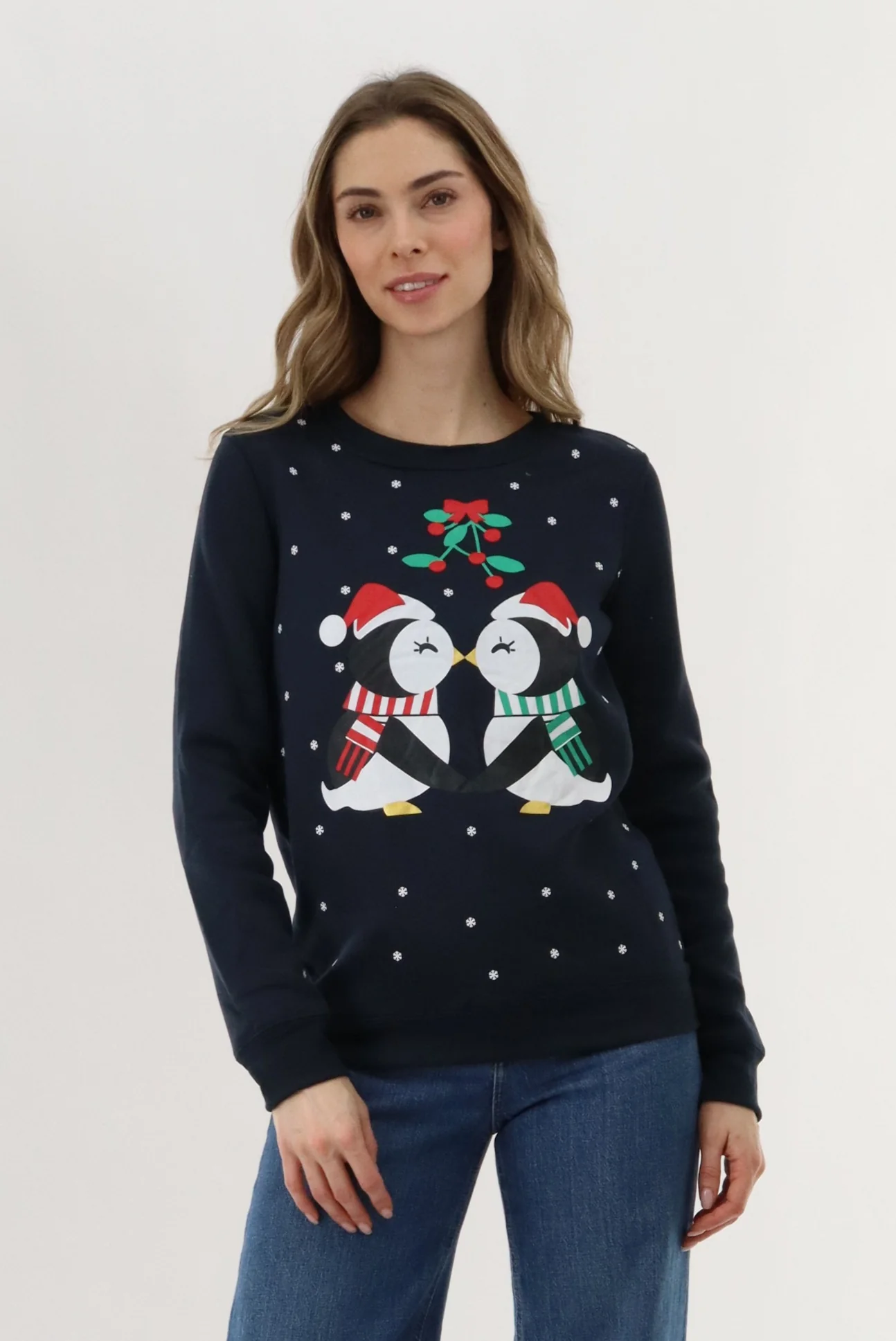 Penguins Christmas Sweater - Navy