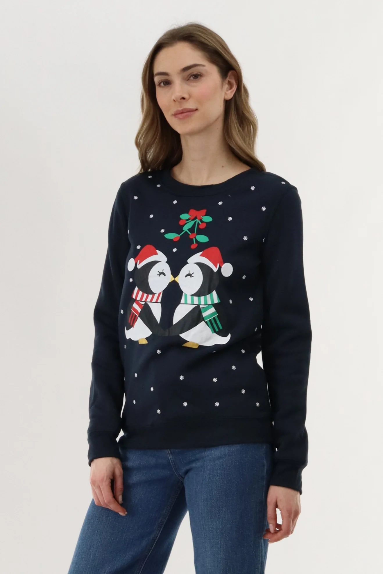 Penguins Christmas Sweater - Navy - Image 2