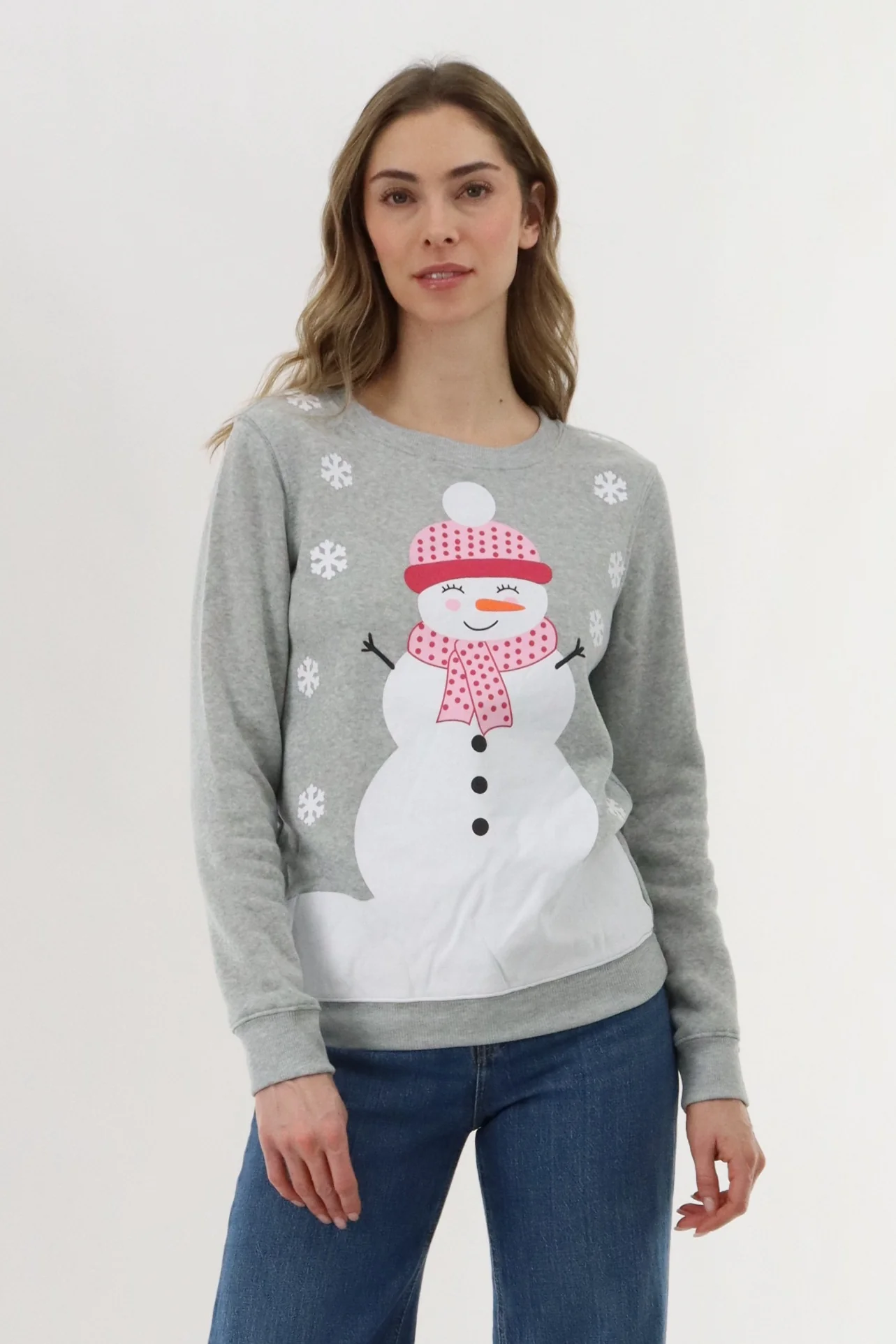 Snowman Christmas Sweater - Grey