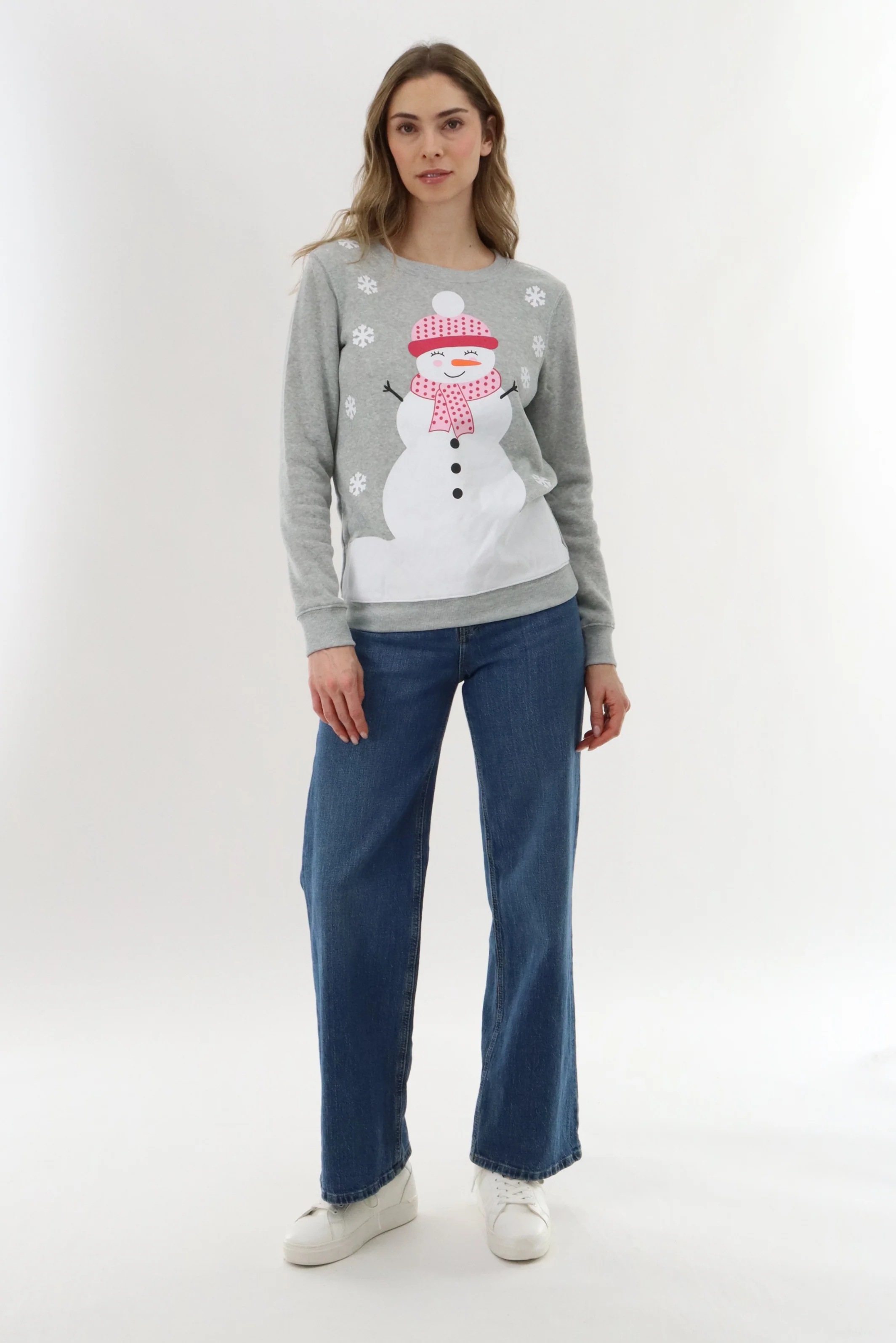 Snowman Christmas Sweater - Grey - Image 5