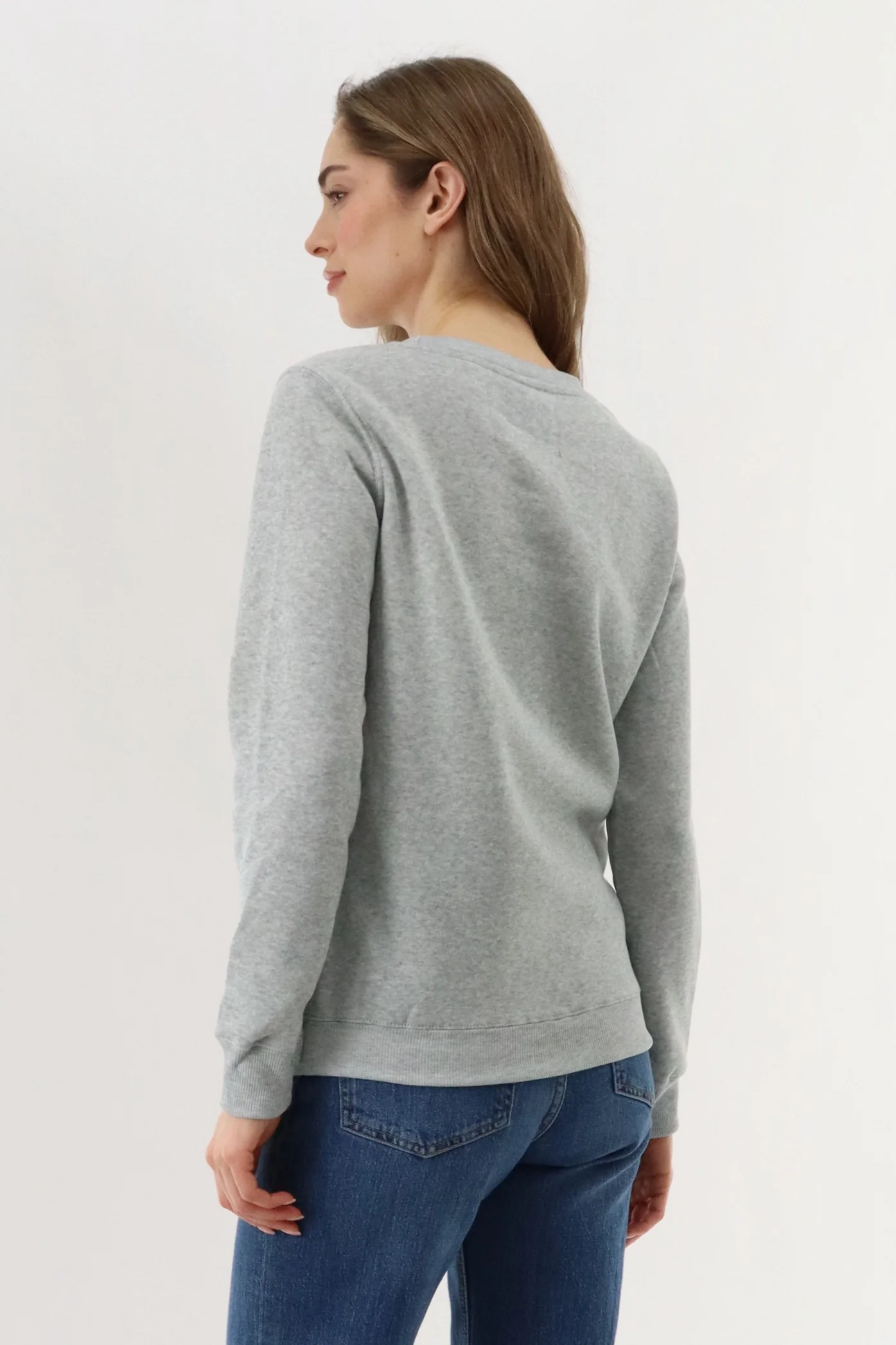 Printed Christmas Sweater - Grey - Image 3