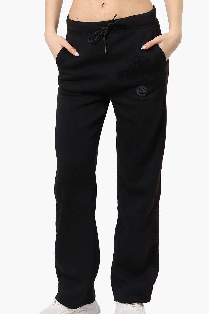 Whistler Print Fleece Sweatpants - Black