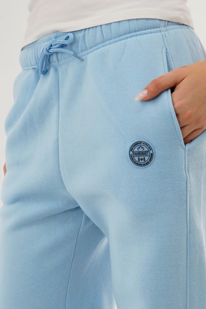 Classic Wide Leg Sweatpants - Aqua - Image 4