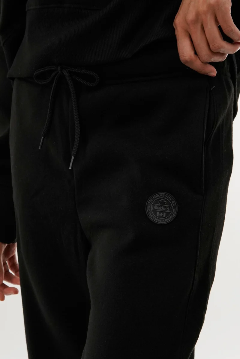Classic Wide Leg Sweatpants - Black - Image 4