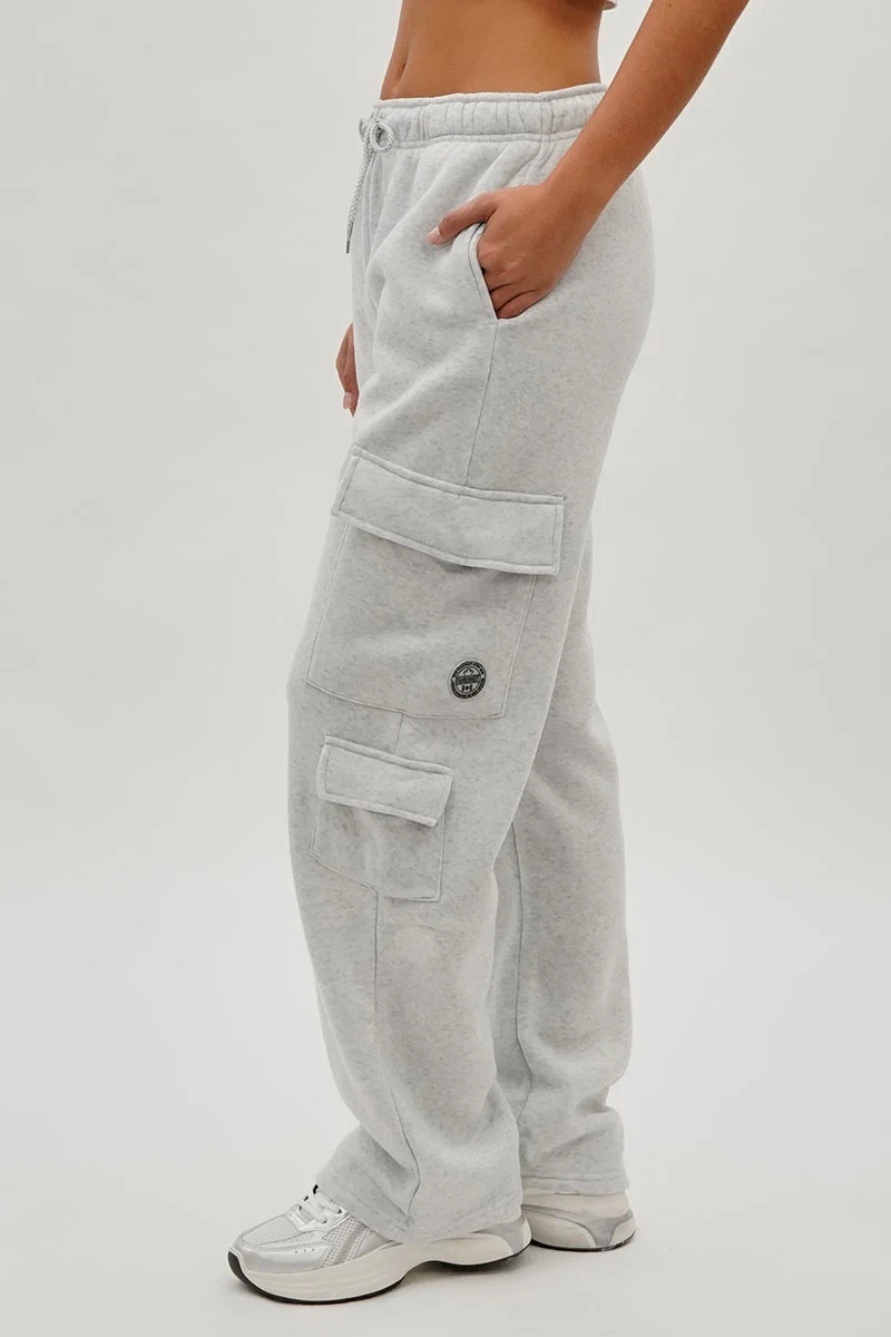 Drawstring Cargo Pocket Sweatpants - Stone - Image 2