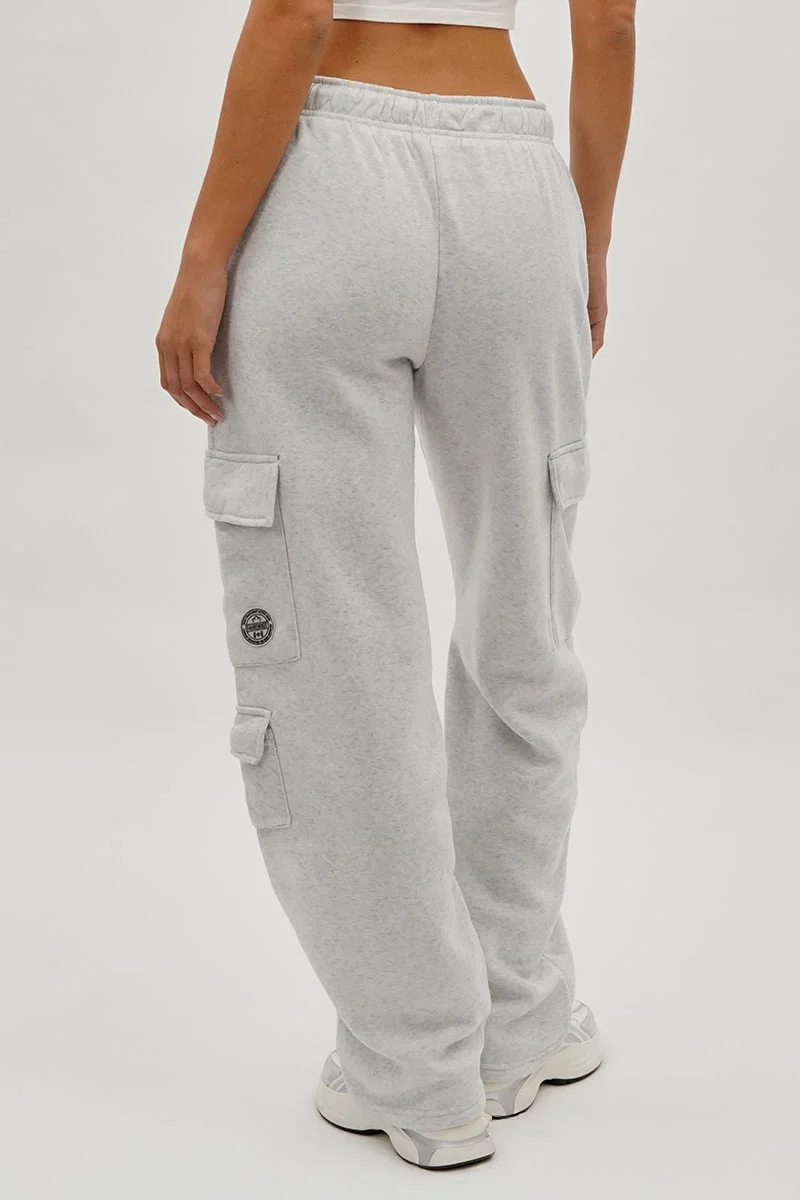 Drawstring Cargo Pocket Sweatpants - Stone - Image 3