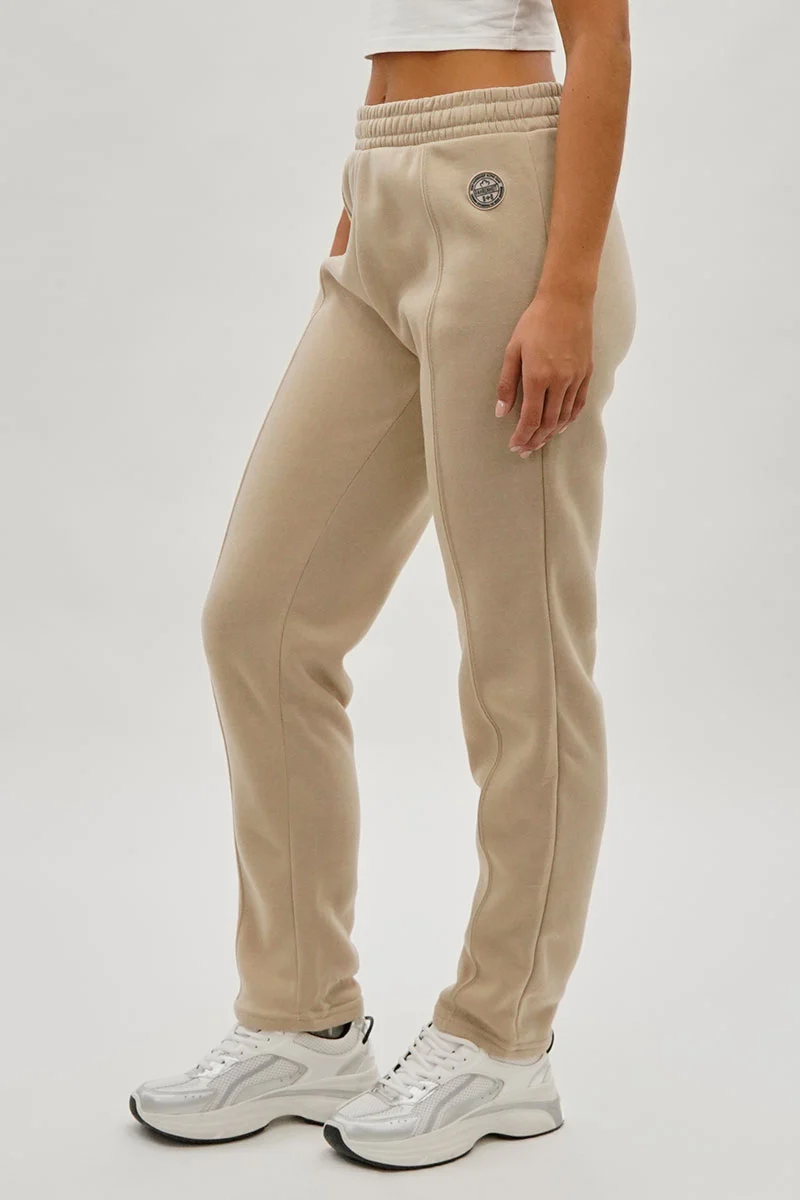 Fleece Straight Leg Jogger Sweatpants - Beige - Image 2